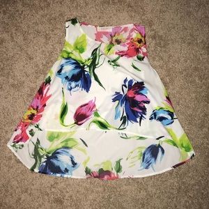 Floral, high-low top